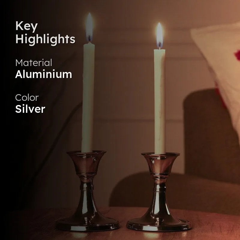 Tula Candle Holder (Silver) - Set Of Two media 2