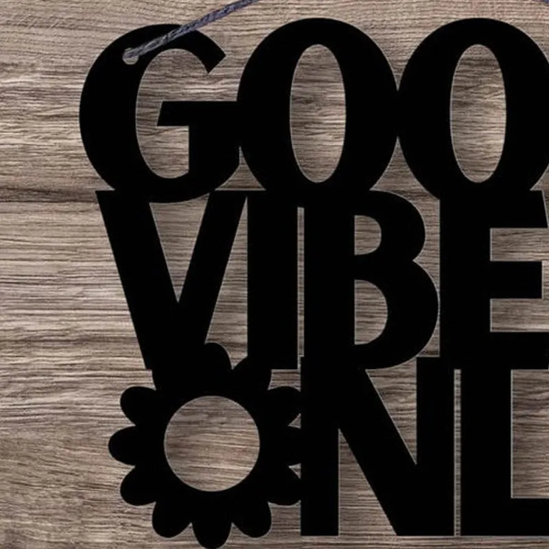 Good Vibes Only Typography Mild Steel Wall Accent media 4