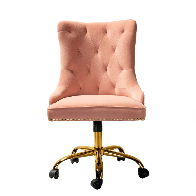 Seatra Neem Wood Office Chair - Pink media 4
