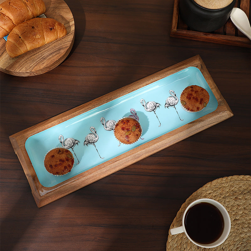 Blue Birds Wood Platter media 4