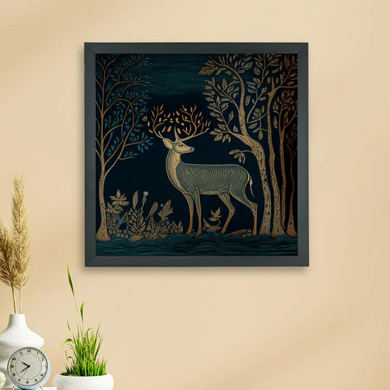 Stag Of Night Wall Art With Resin Frame media 3
