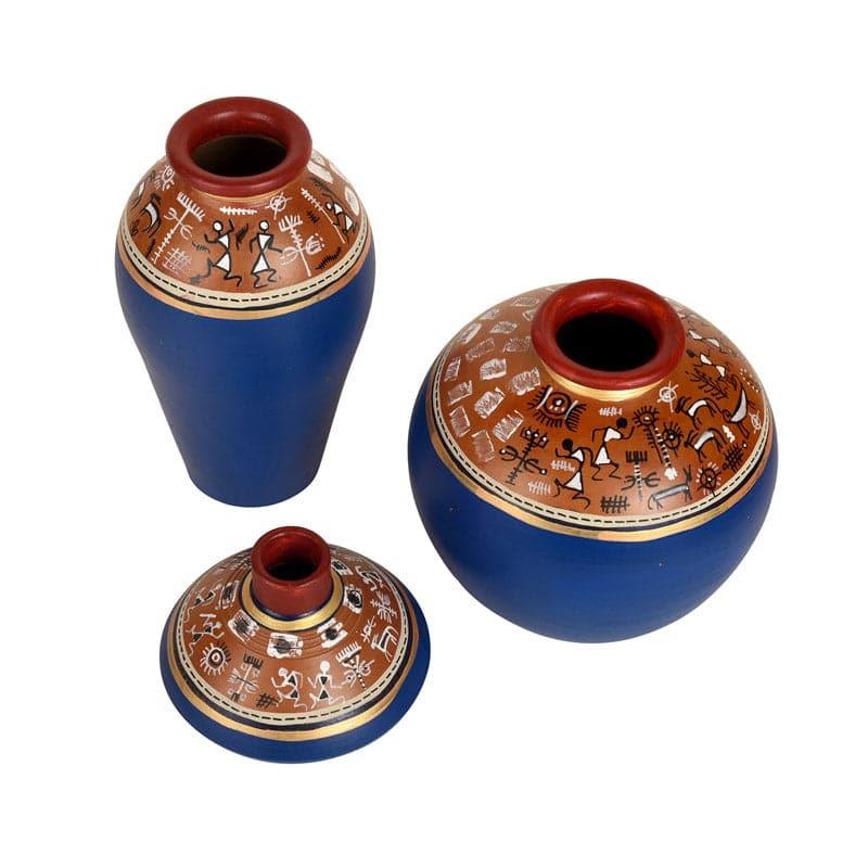 Consus Tribal Terracotta Vase - Set Of Three media 4