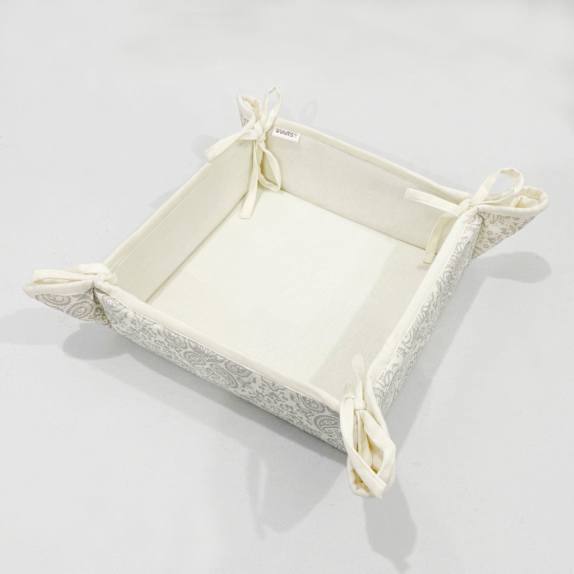 Theona Square Bread Basket - Grey - 8x8x3.5 inches