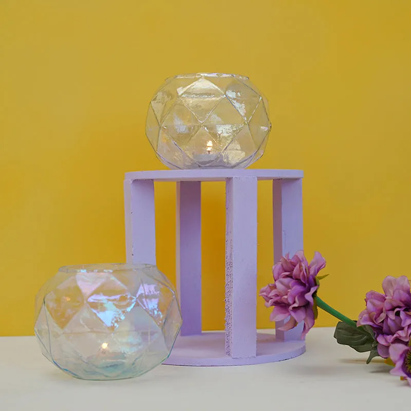 Amun Glass Candle Holder - Set Of Two media 1