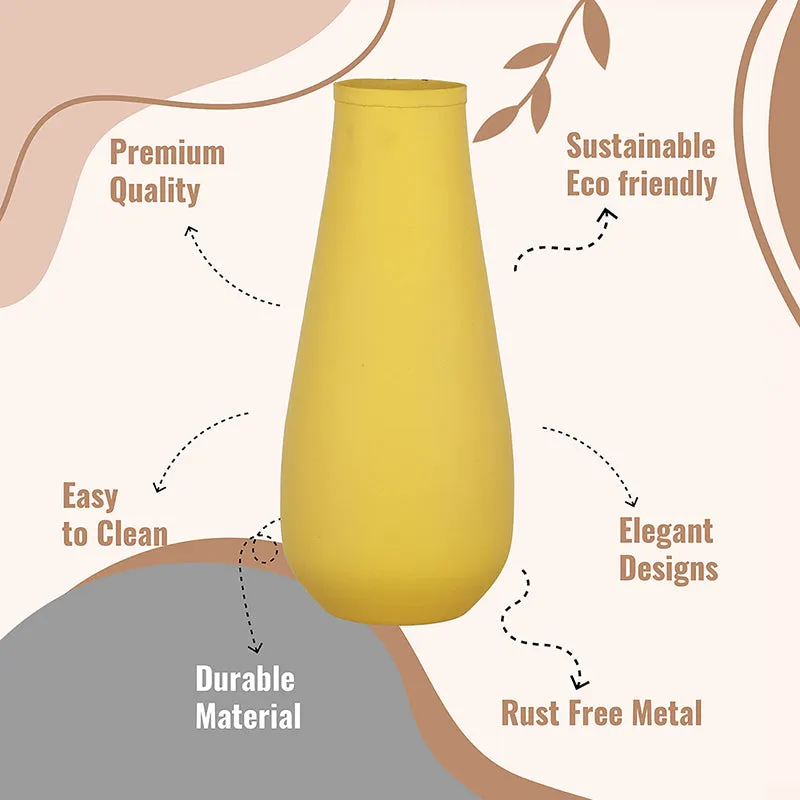 Areitha Metal Vase (Yellow) - Set Of Two media 5