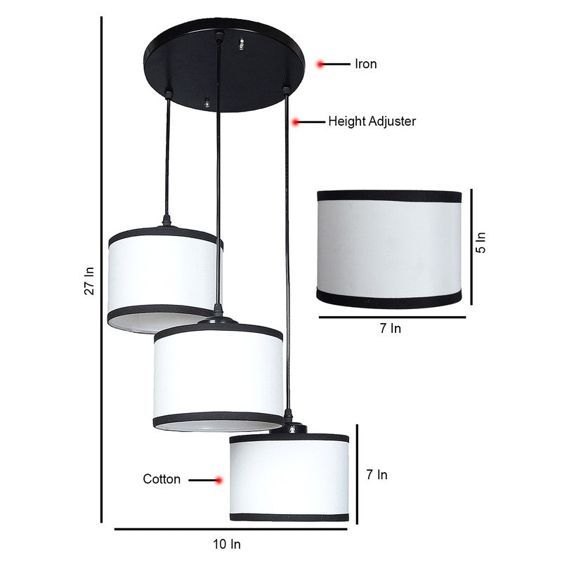 Lumera Drift Metal Ceiling Lamp - White & Black media 8