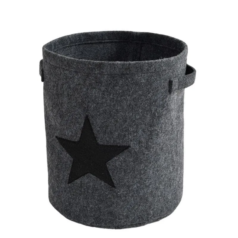 Starry Felt Laundry Basket media 4