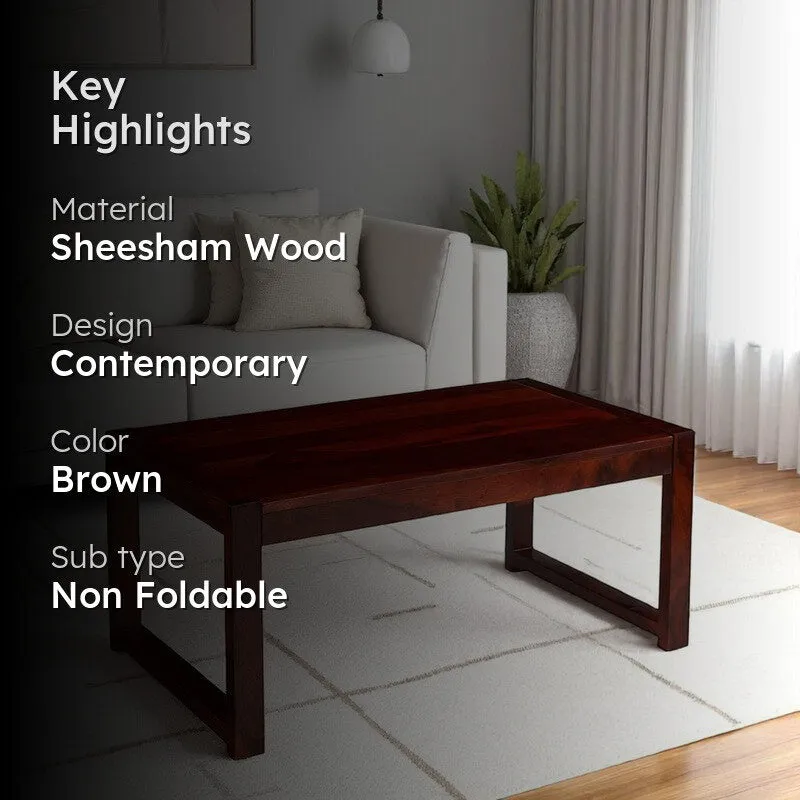 Zavex Sheesham Wooden Center Table media 2