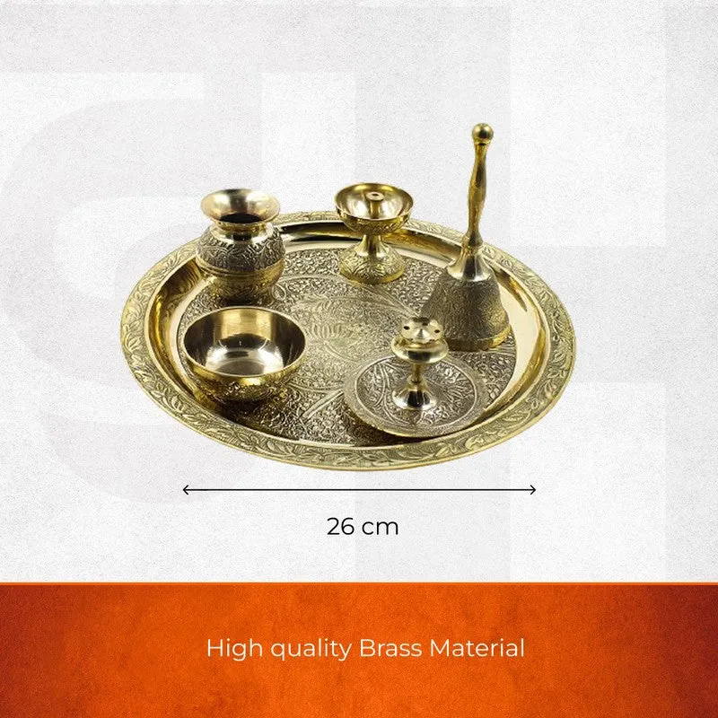 Divine Aarti Ritual Brass Pooja Thali media 7