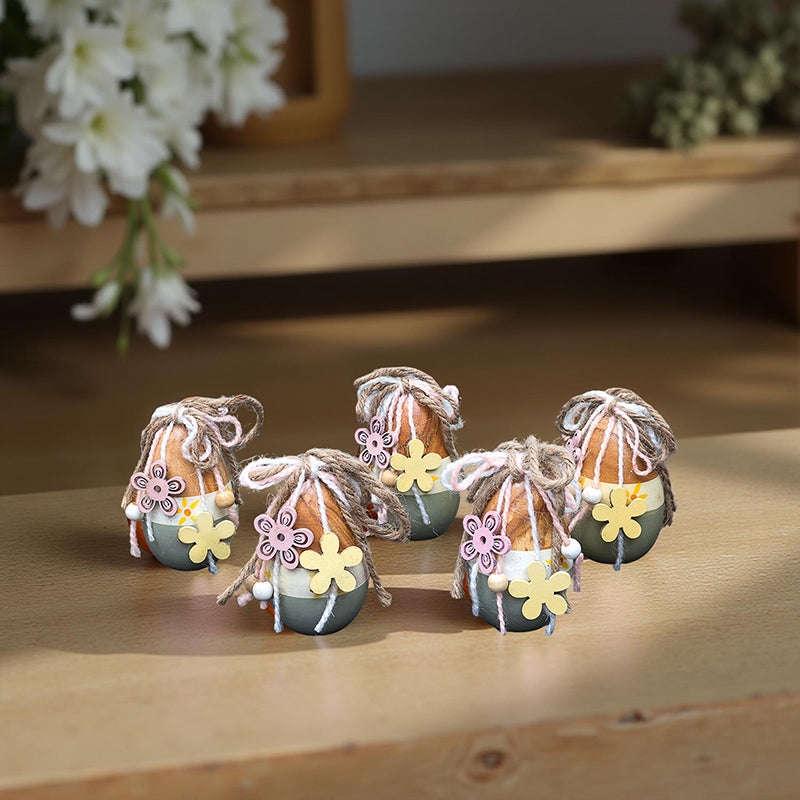 Handcrafted Wooden Easter Showpiece - Set Of Five media 3