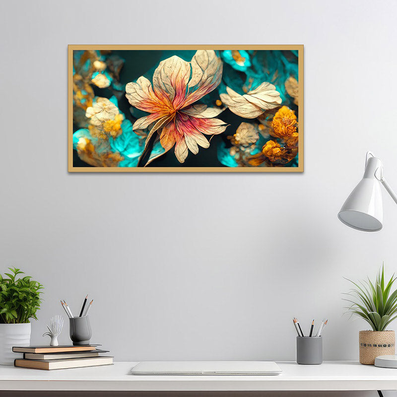 Riam Floral Wall Painting With Frame