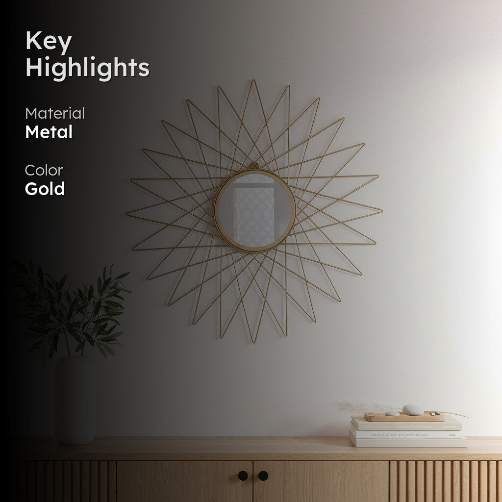 Radiant Nibbler Wall Mirror - Gold media 2