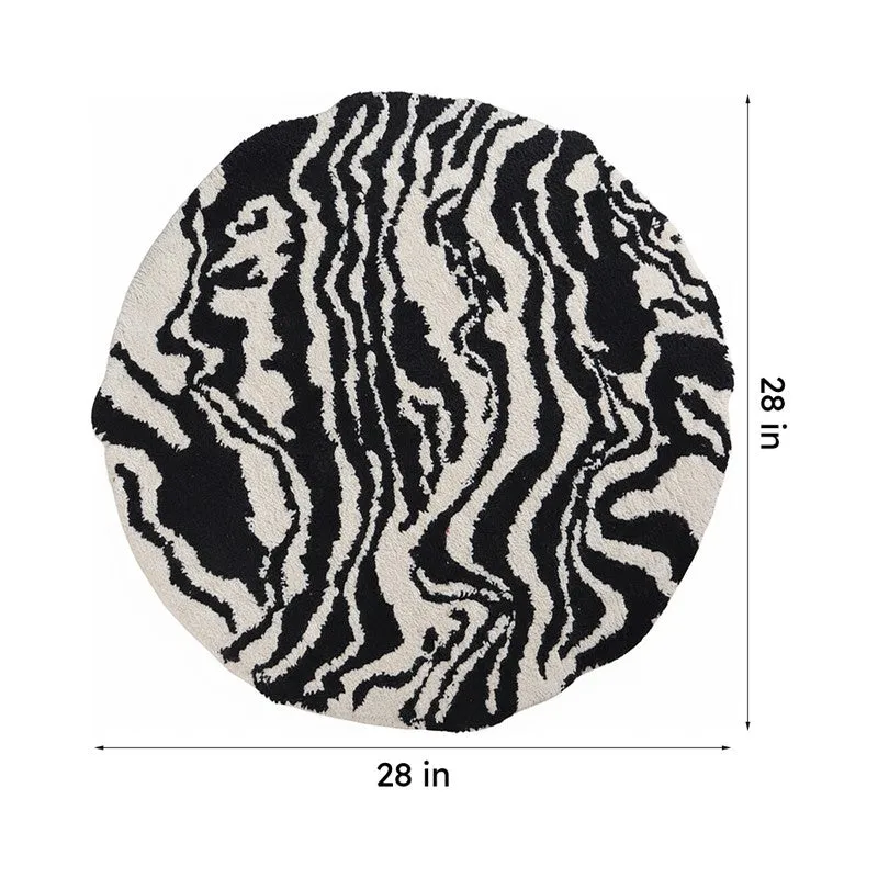 Zebra Swirls Poly Cotton Bath Mat media 7
