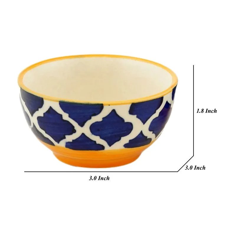 Nibbera Ceramic Snack Bowls (Blue, 180 mL Each) - Set Of Six media 7