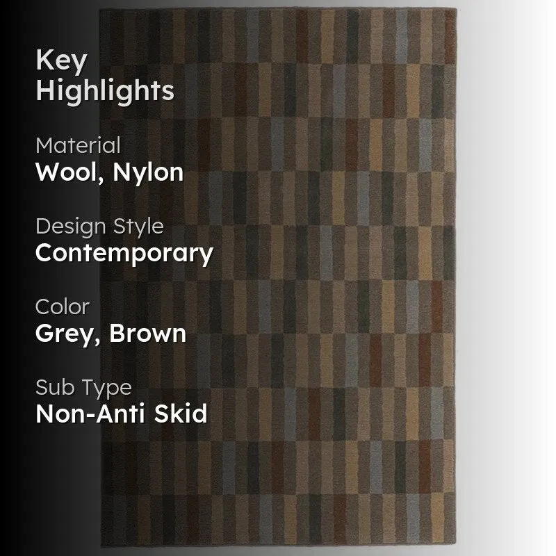 Istari Hand Tufted Geometric Wool & Nylon Carpet - Grey media 2