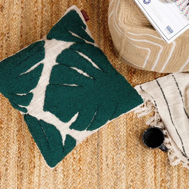 Olive Trail Tufted Cushion Cover media 5