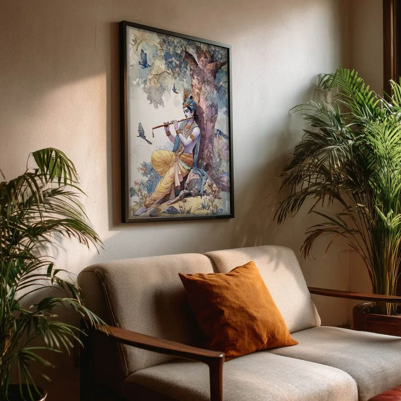 Vrindavan Bihari Lord Krishna Blissful Archival Paper Wall Art media 3