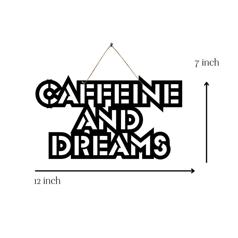 Caffeine & Dreams Mild Steel Wall Accent media 5