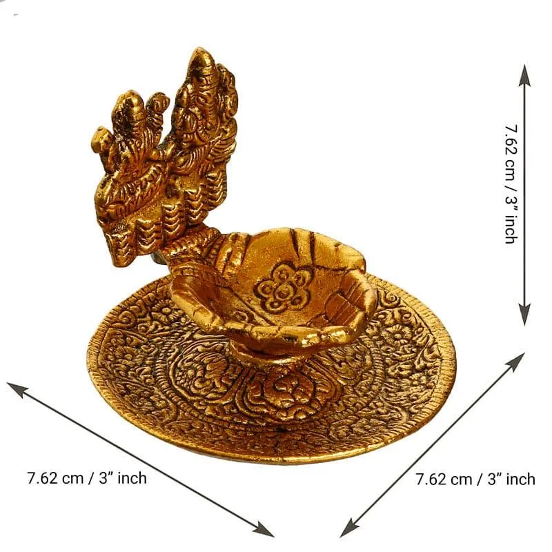 Ganesha & Lakshmi Metal Diya media 4