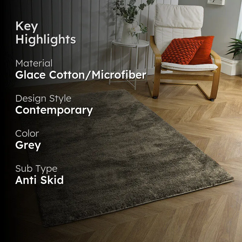 Nuo Luxe Micro Fiber Area Rug - Taupe media 2