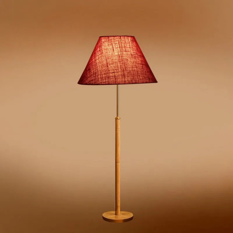 Earth Tone Wooden Floor Lamp - Maroon media 6