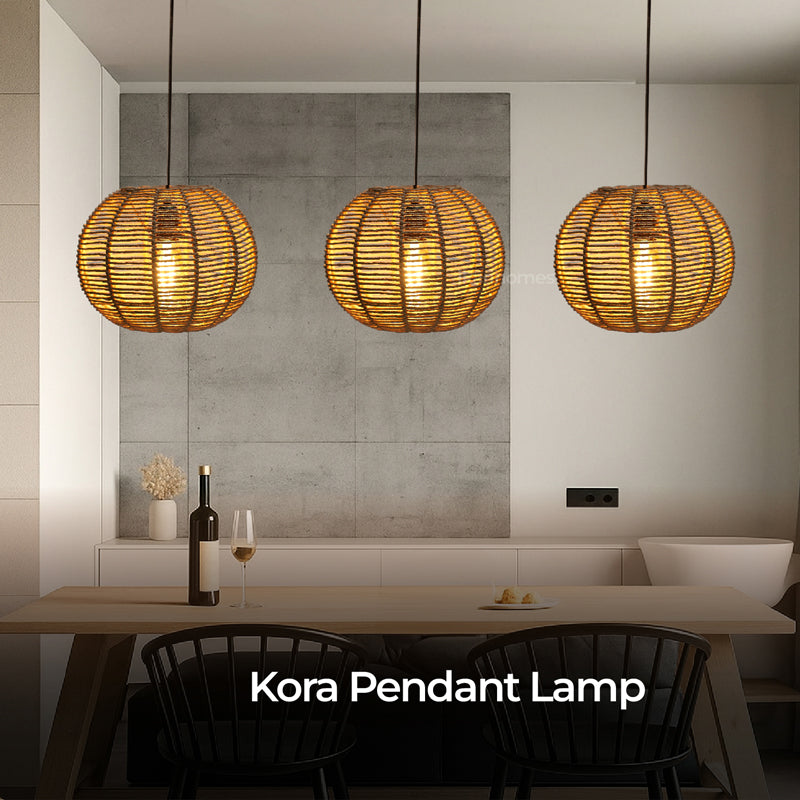 Lume Ray Rattan Ceiling Lamp media 7