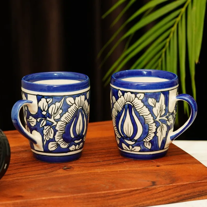 Mughal Ceramic Coffee Mug (300 mL Each) - Set Of Two media 1