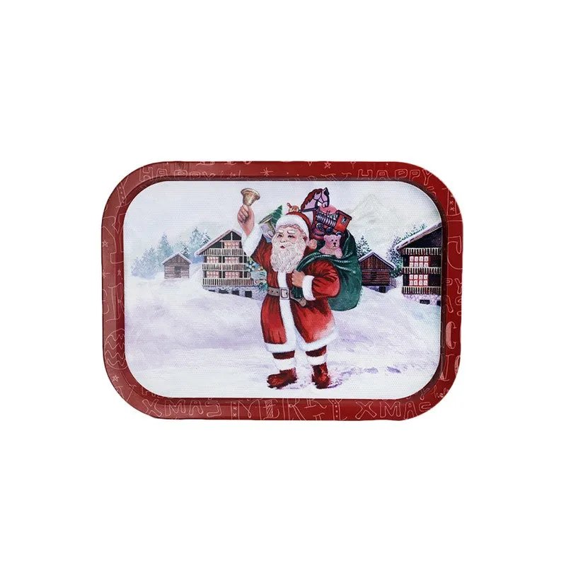Snowbelle Metal Rectangular White Serving Tray media 5