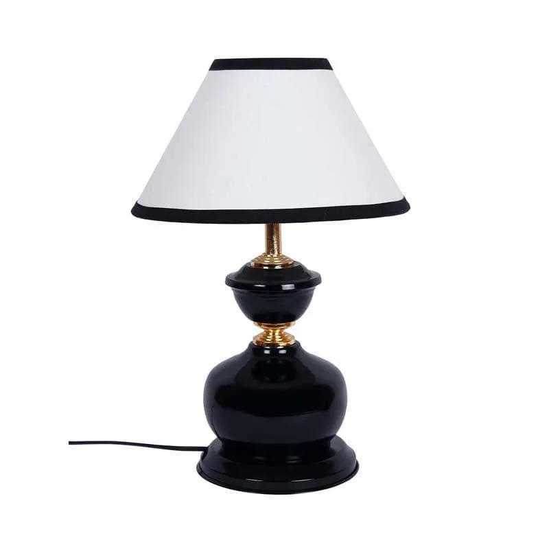 Curves Cotton Table Lamp - White,Black media 4