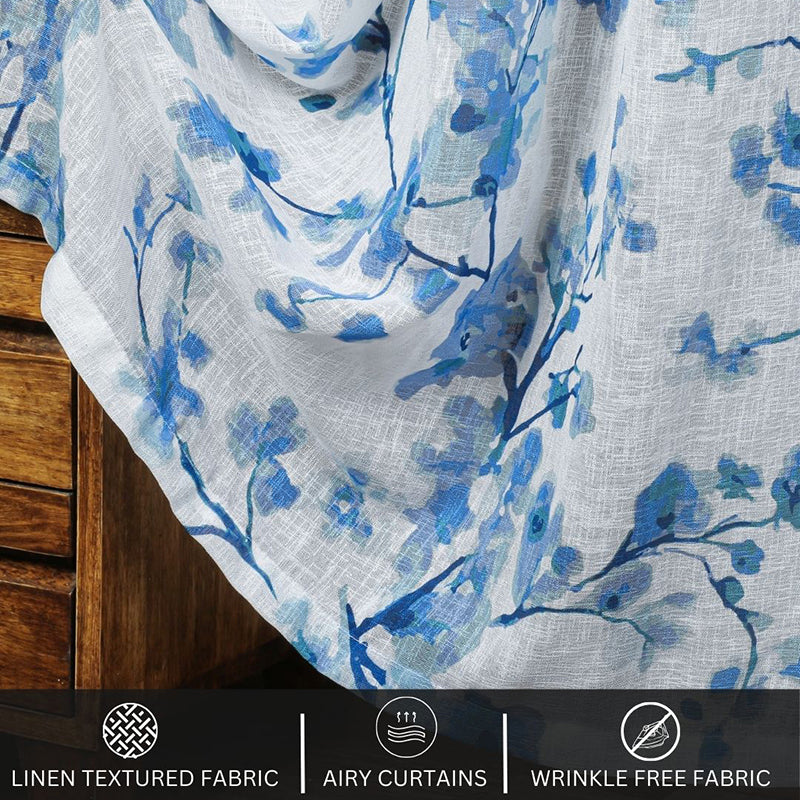 Elaris Linen Texture Sheer Curtain - Set Of Two media 6