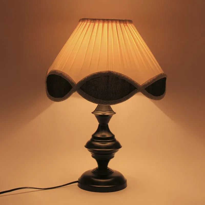 Glowforge Cotton Table Lamp With Iron Base - Ivory media 3