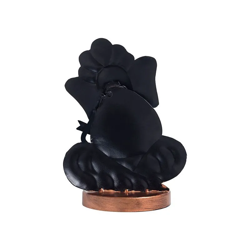 Ganesh Playing Damru Iron Handcrafted Idol media 5
