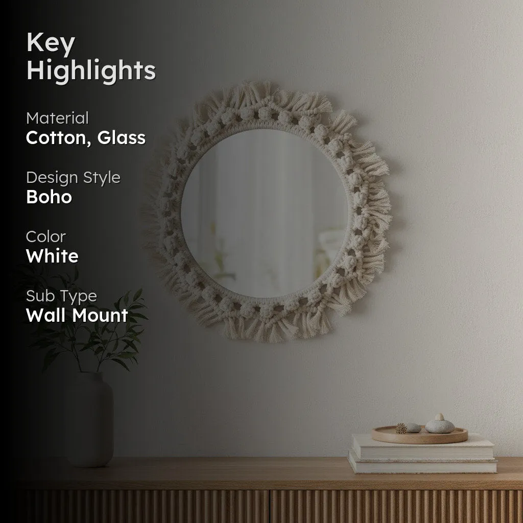 Oceanus Macrame Wall Mirror media 2
