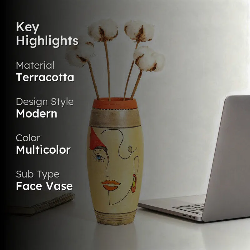 Painted Muse II Terracotta Vase media 2