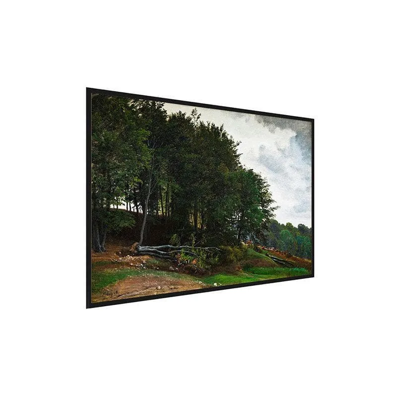 Forested Hills Canvas Wall Painting - Black Frame media 3