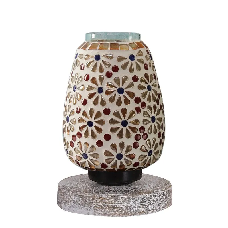 Lumarae Glass Table Lamp With Wooden Base - Multicolor media 5