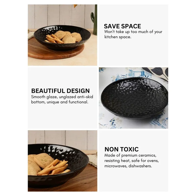 Elegant Black Ceramic Serving Platter media 7