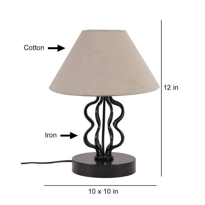 Iggly Wiggly Fabric Table Lamp - Grey,Black media 7