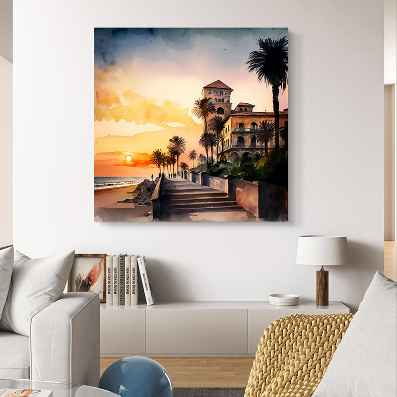 Boulevard At Sunset Wall Painting