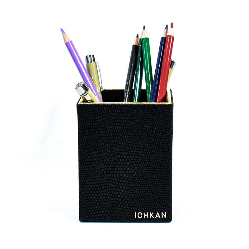 Tisquo Faux Leather Pen Stand - Black media 6