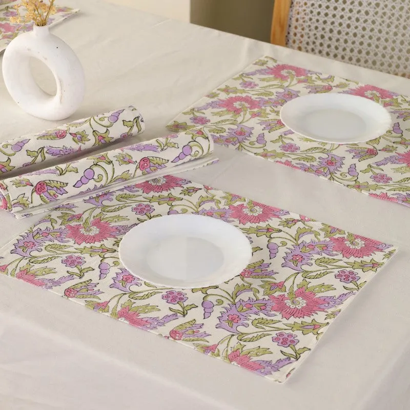 Botanical Bliss Canvas Table Mats - Set Of Four media 3