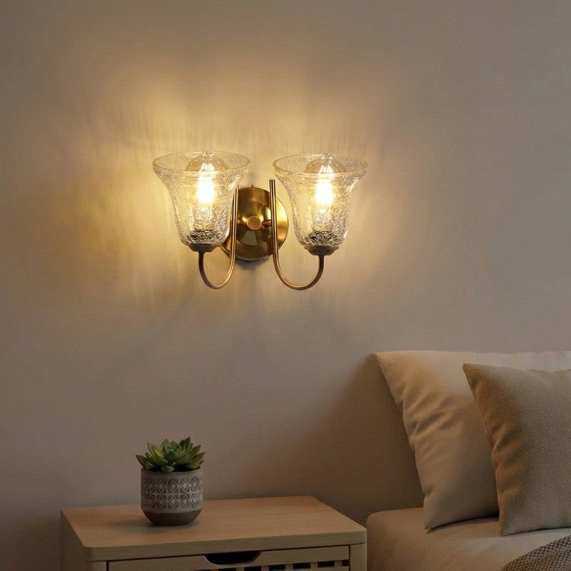 Lucent Glow Dual Shade Glass Wall Lamp