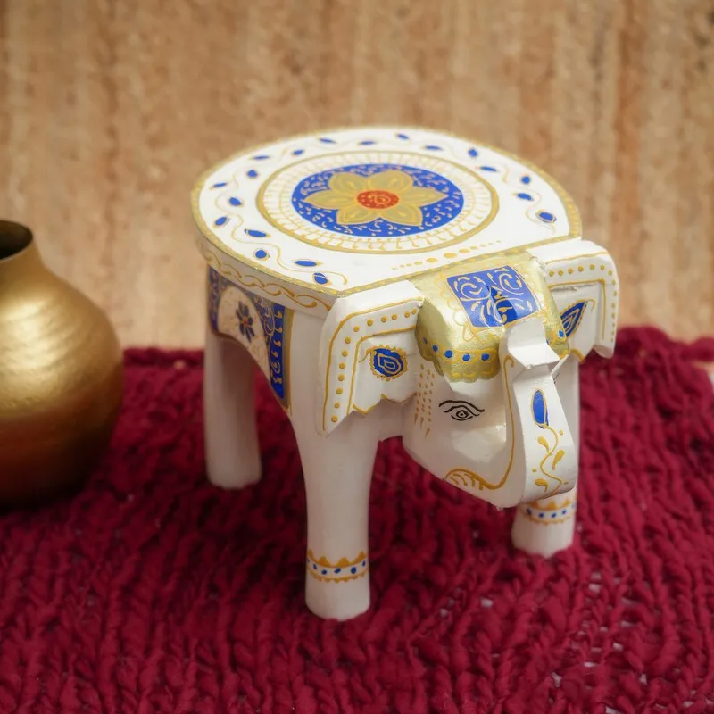 Zorik Traditional Mango Wooden Stool media 1