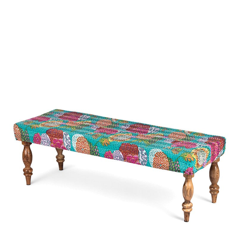Axino Sheesham Wooden Bench - Green media 3