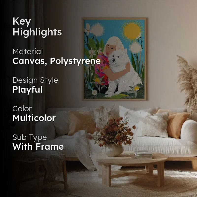 Bloomelle Canvas Wall Painting With Brown Frame media 2