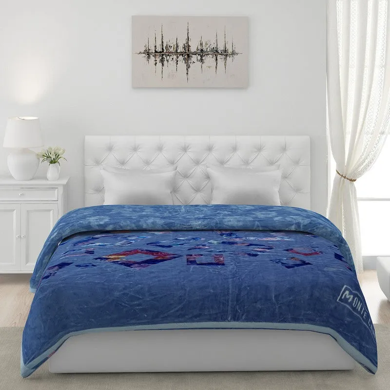 Monte Carlo Mystic Meadow Blanket (Blue)- 900 GSM media 4