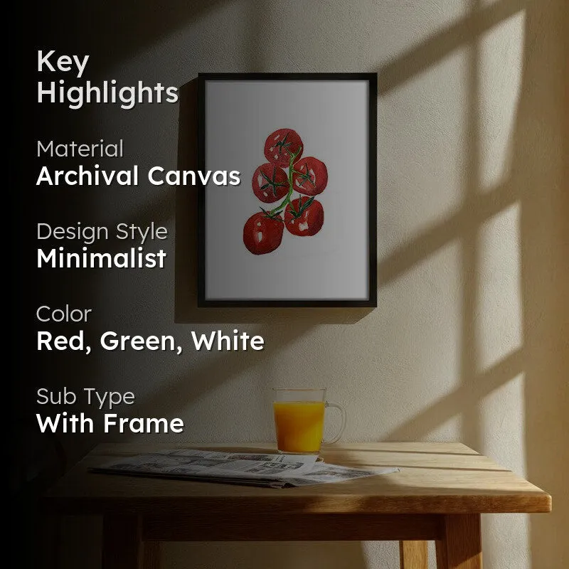 GlidedTomatino Archival Canvas Wall Art - Black media 2