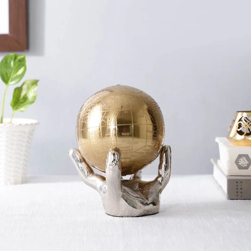 Angelic Grip Globe Aluminum Showpiece media 1