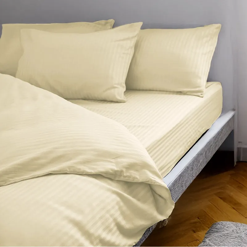 Stripe Charm Cotton Duvet Cover - Ivory media 4