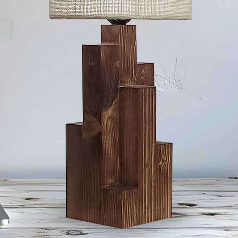 Jentique Jute Table Lamp - Brown,Beige media 4